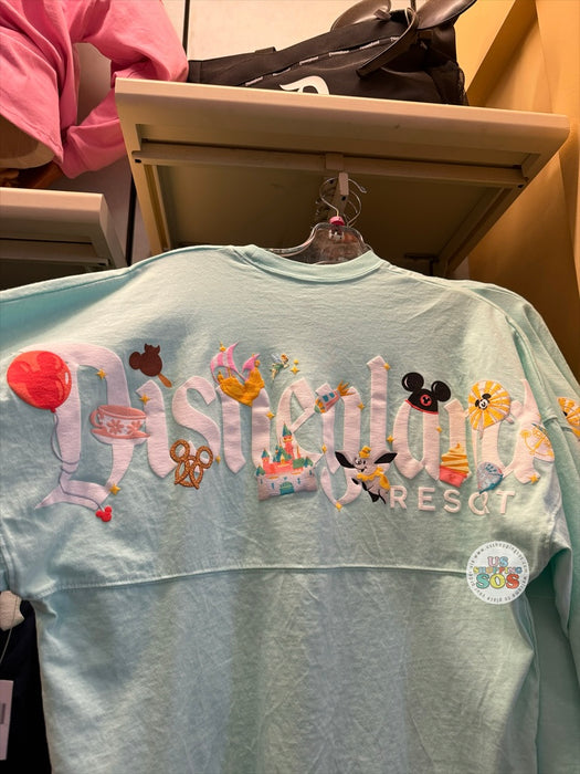 DLR - Spirit Jersey Park Icons "Disneyland Resort" White Puffy Ink Fresh Mint Breeze Pullover (Adult)