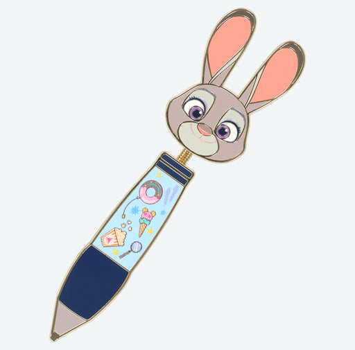 TDR - Zootopia World Undercover Mission Collection x Judy Hopps Ballpoint Pen Shaped Pin Badge (Release Date: Nov 26, 2025)