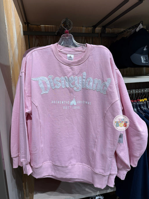 DLR/WDW - Park Logo Authentic Castle Original Baby Pink Pullover (Adult)