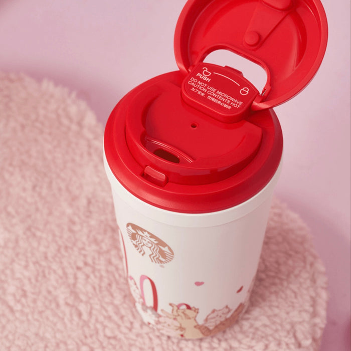 Starbucks China - Valentine’s Pink Kitty 2024 - 25O. Kitty Plastic ToGo Tumbler 320ml