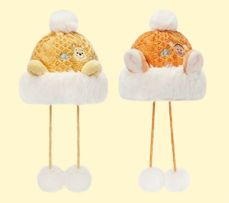 SHDL - Tigger with Ears Knitted Woolen Hat with Pom Pom (Adults)