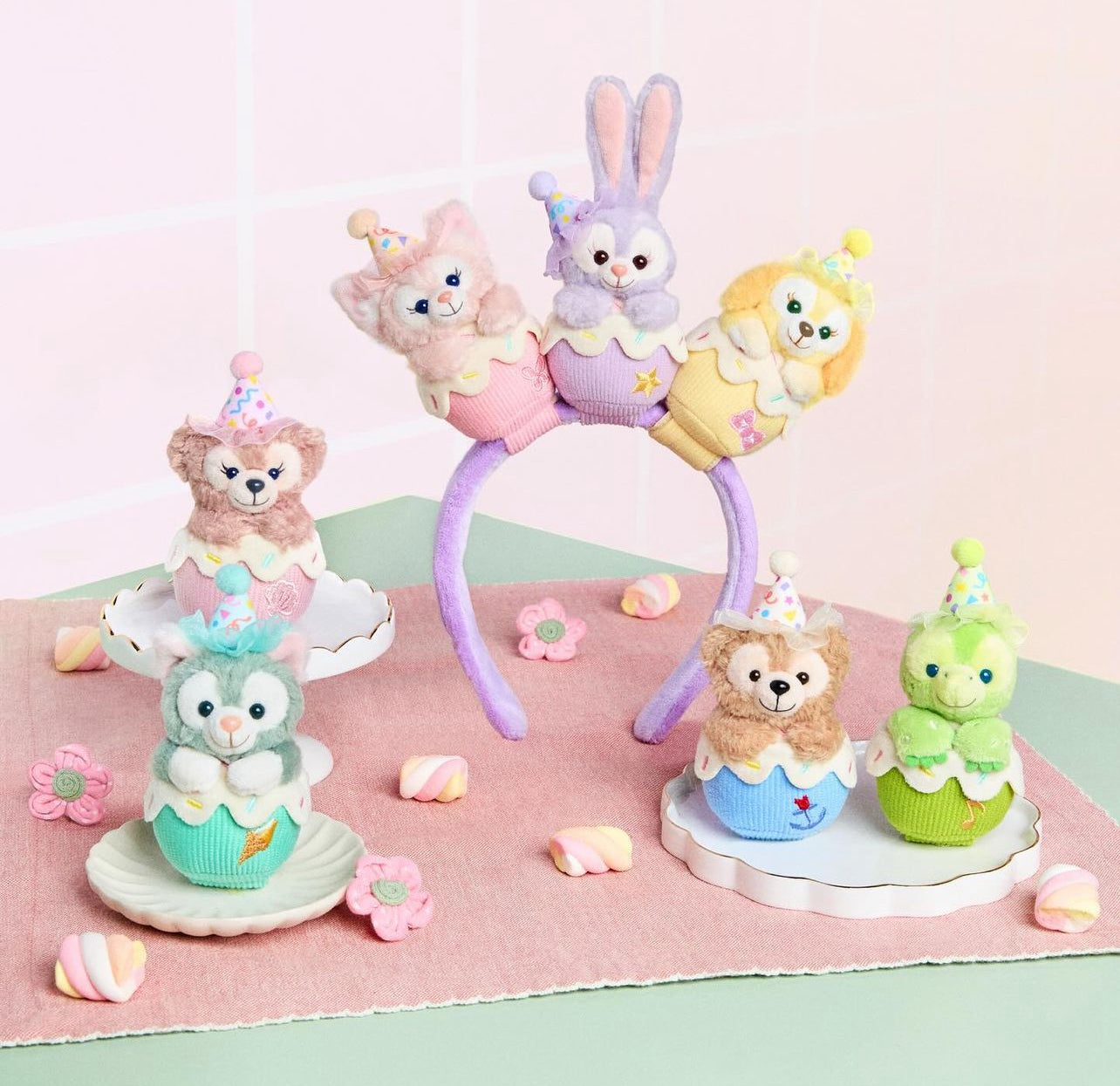 HKDL - Create Your Own Headband - Duffy & Friends "Celebration" Headband Plush (Full Set of 7)