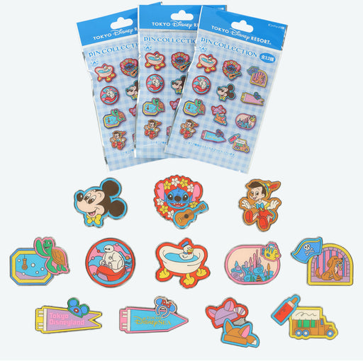 TDR - Tokyo Disney Resort "Park Map Motif" Pastel Color Collection - Mystery Pin Badge Single Bag (Release Date: Dec 11, 2025)