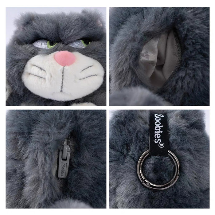 China Exclusive Zoobies x Cinderella Lucifer ‘Pom Pom’ Plush Keychain & Pouch