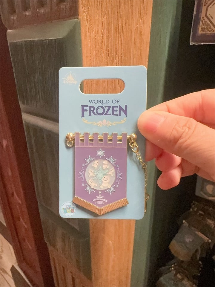 HKDL - World of Frozen 1st Anniversary x Snowgies Pennant Shaped Pin Badge