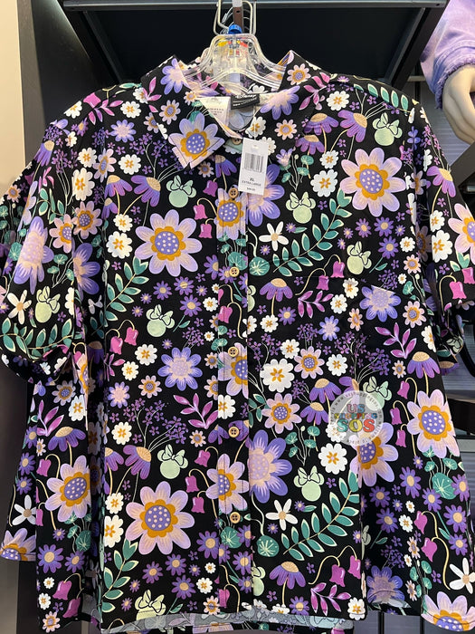DLR/WDW - Her Universe Minnie Purple Flower Garden Button-Up Shirt (Adult)