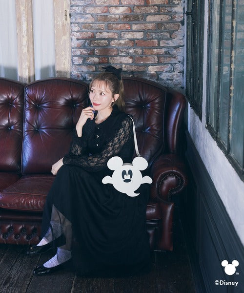 Japan Exclusive - Mickey Mouse Ghost Shaped Luminous Shoulder Bag