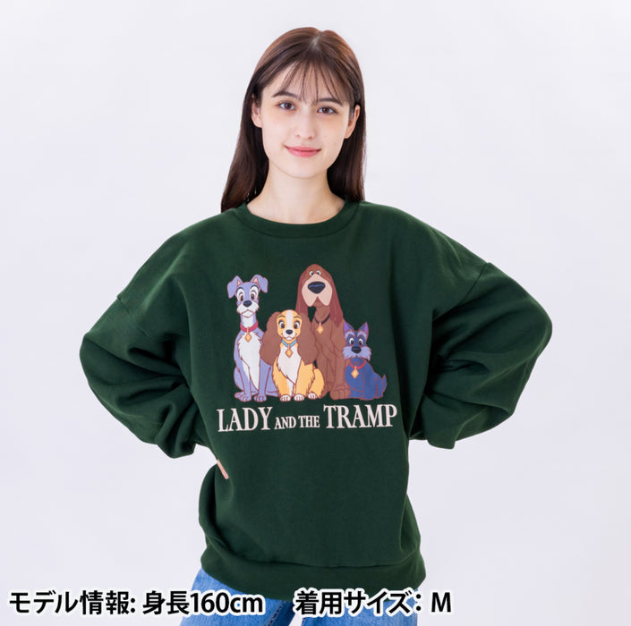 TDR - 2025 Lady & the Tramp Retro & Classic" Collection x Lady, Tramp, Trusty, and Jock Sweartshirt for Adults Color: Green (Release Date: Dec 26, 2025)