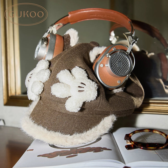 China Exclusive - Mickey Mouse & Gloves Fluffy Hat/Cap