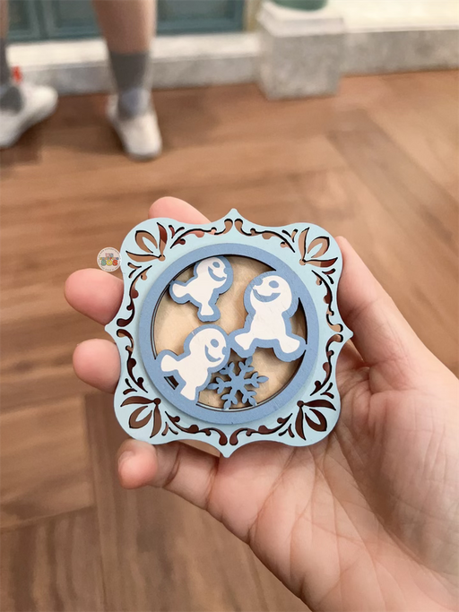 HKDL - World of Frozen Snowgies Wooden Magnet