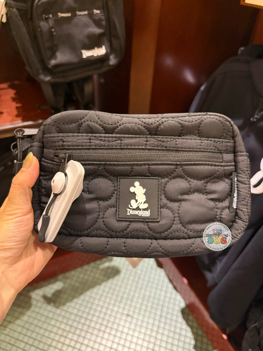 DLR/WDW - Mickey Mouse Quilted Icon Headband Friendly Black Fanny Pack