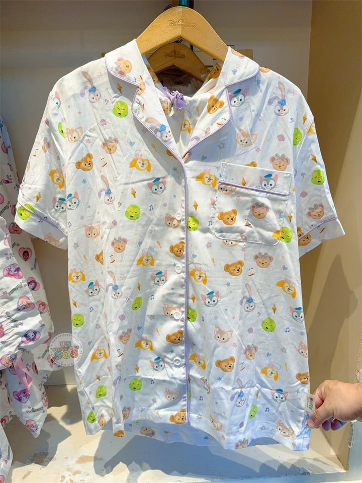 HKDL - Duffy & Friends All Over Print Pajama Set with Drawstring Bag (For Adults)