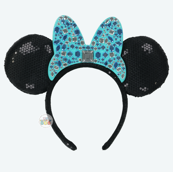 TDR - Minnie Mouse Sparkling Stones on the Flat Ribbon Ear Headband Color: Blue (Release Date: Jan 22, 2026)