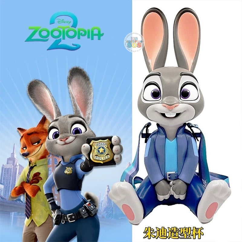 China Exclusive - Zootopia 2 x Judy Hopps Whole Body Shaped Souvenir Sipper with Strap (620ml, 20oz)