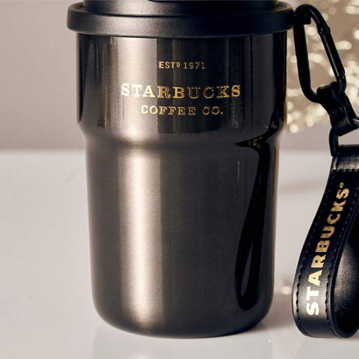 Starbucks 2023 Black Stainless Steel Thermos 12oz Cup