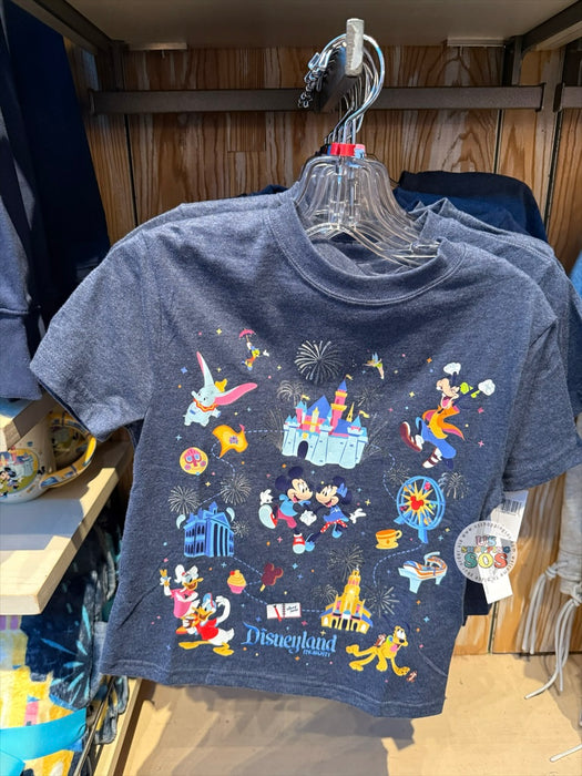 DLR/WDW - Play in the Park 2026 - Mickey & Friends Heather Navy Graphic Tee (Youth)