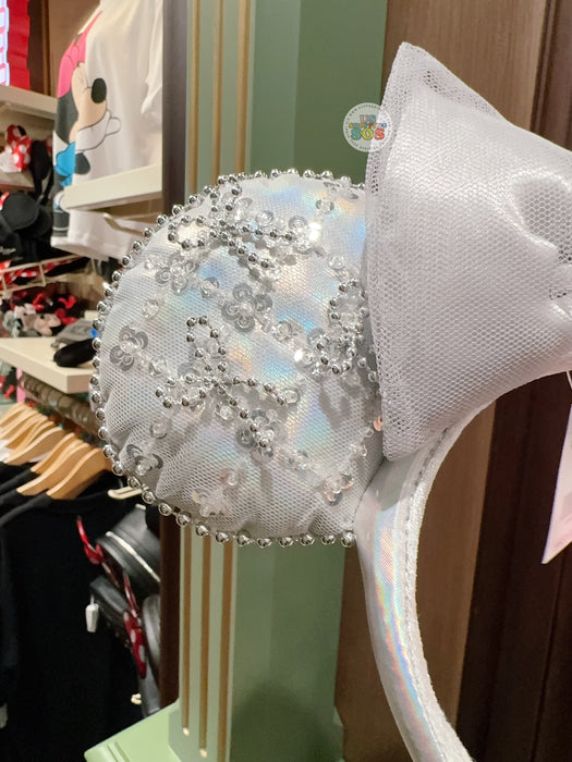 HKDL - Minnie Mouse Iridescent Tweed Pearl Ear Headband