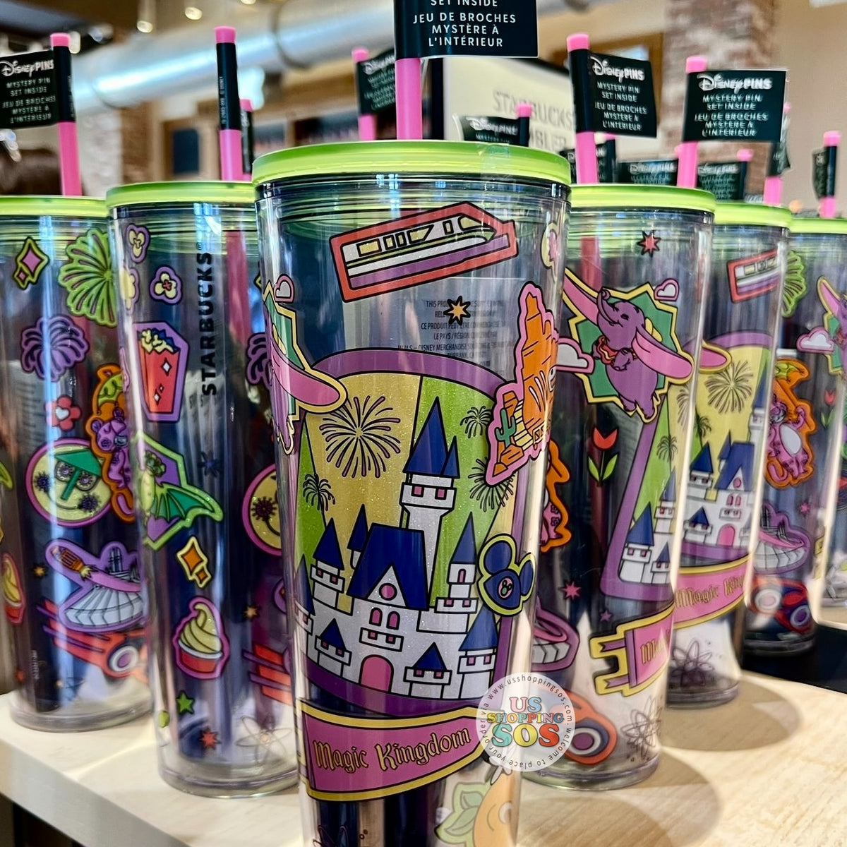 WDW - Starbucks Neon Iconography - “Magic Kingdom” Cold-Cup