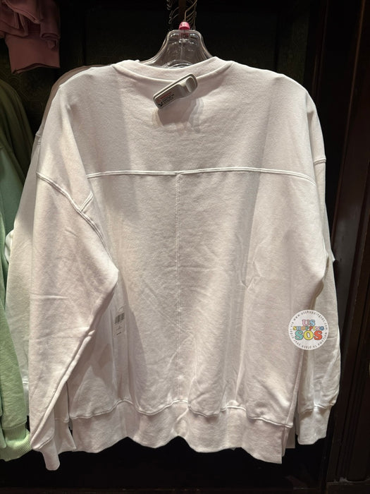 DLR/WDW - Rhinestone Park Logo Authentic Castle Original White Pullover (Adult)