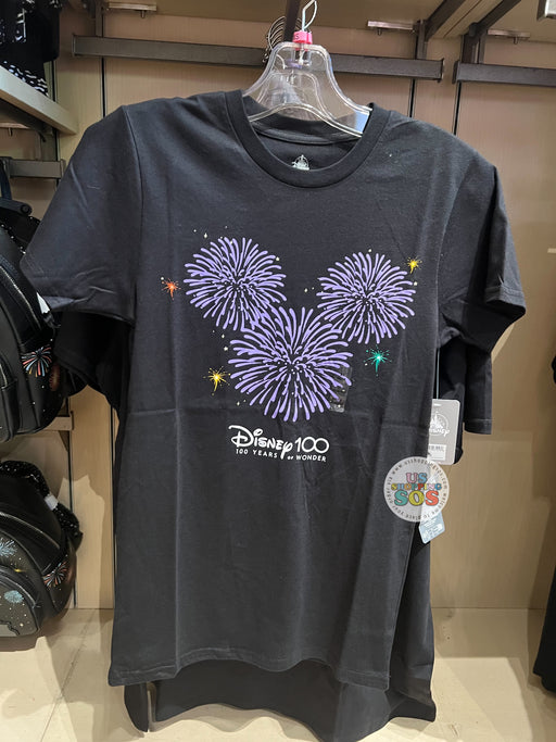 DLR - Disney100 Firework - "Disneyland Resort" Black Graphic T-shirt (Adult)