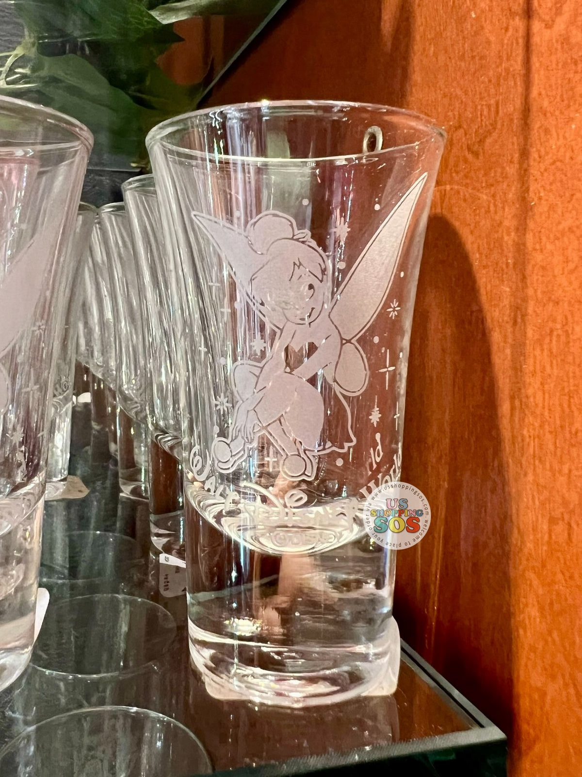 WDWプリンセスダッフィーミニミニブランケットぬいぐるみ付き　ガラガラ WDW - Tinker Bell “Walt Disney World” Shot Glass Cup — USShoppingSOS