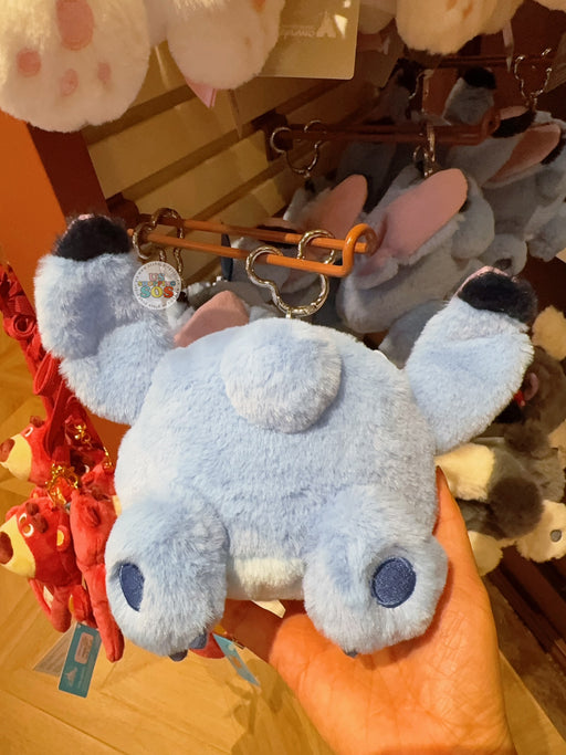 HKDL - Stitch "Back" Plushy Card Holder with Retractable Reel & Keychain