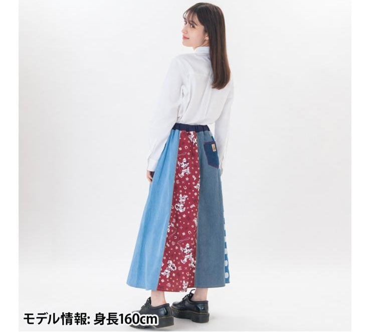 TDR - Vintage Denim Design x Mickey & Minnie Mouse Denim Long Skirt for Adults (Release Date: Jun 5, 2025)