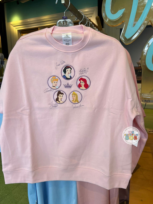 DLR/WDW - Disney Princess - Portrait Icon & Signature Pink Pullover (Adult)