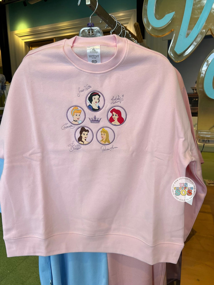 DLR/WDW - Disney Princess - Portrait Icon & Signature Pink Pullover (Adult)