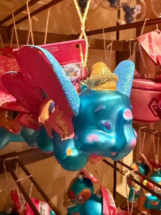 DLR/WDW - Dumbo Glass Hanging Ornament 2026