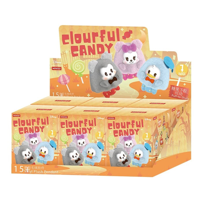 MINISO - Disney Mickey & Friends Colorful Candy Vinyl Plush Keychain Bind Box
