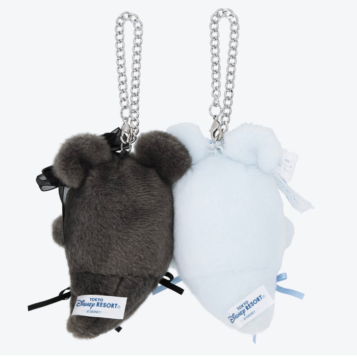 TDR - 2026 Disney Halloween x Mickey & Minnie Mouse 'Scared Ghost & Pumpkin Lantern Collection x 2 Plush Ghosts with "Magnets on cheeks" Plush Keychains Set of 2 (Release Date: Sept 15, 2026)