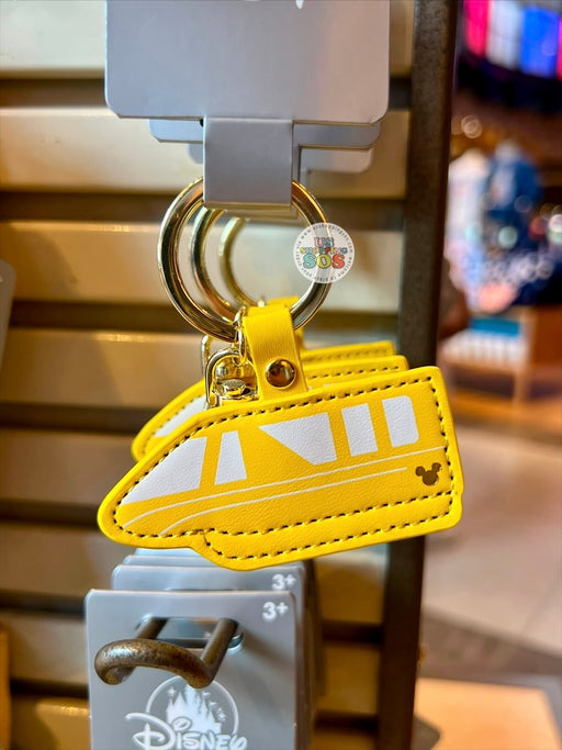 WDW Exclusive - Logo Mania 2026 Popcorn on Main Street - Bright Yellow Monorail Icon Imitation Leather Keychain