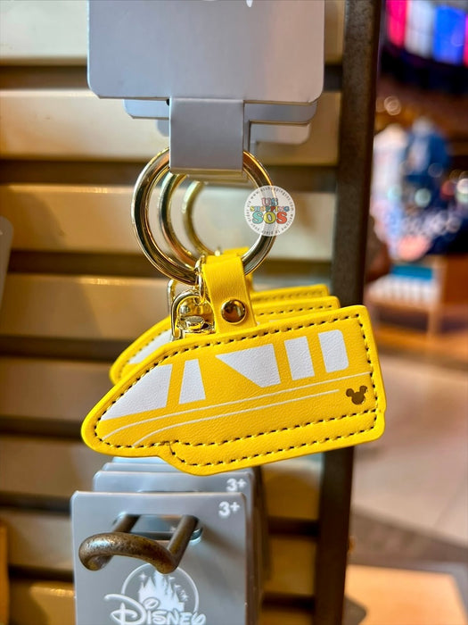 WDW Exclusive - Logo Mania 2026 Popcorn on Main Street - Bright Yellow Monorail Icon Imitation Leather Keychain