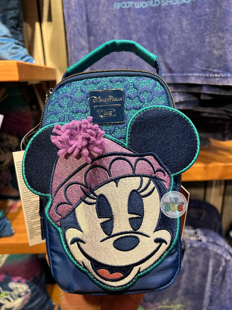 WDW - Epcot World Showcase Norway 🇳🇴 - Mickey and Minnie Aurora Time 2025 - Lug Minnie Big Face Skeeter Mini Crossbody/Belt Bag