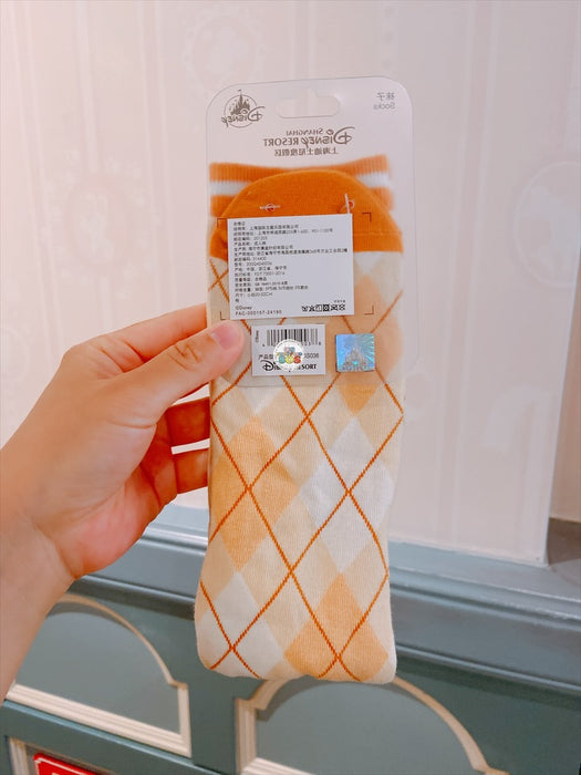 SHDL - Duffy & Friends Campus Style x CookieAnn Checkered Pattern Socks for Adults