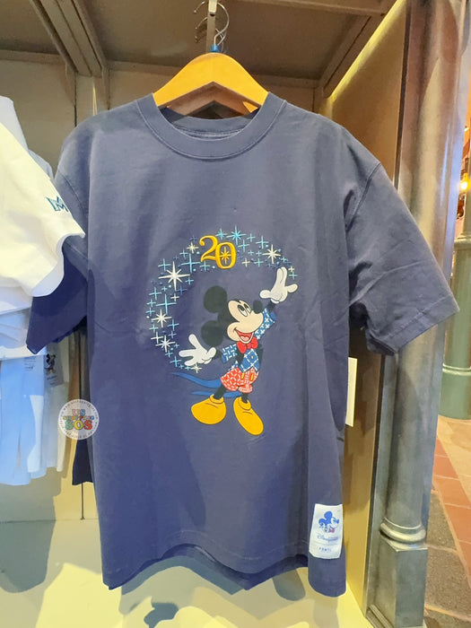 HKDL - Hong Kong Disneyland 20th Anniversary FDMTL Mickey Navy Tee for Adults