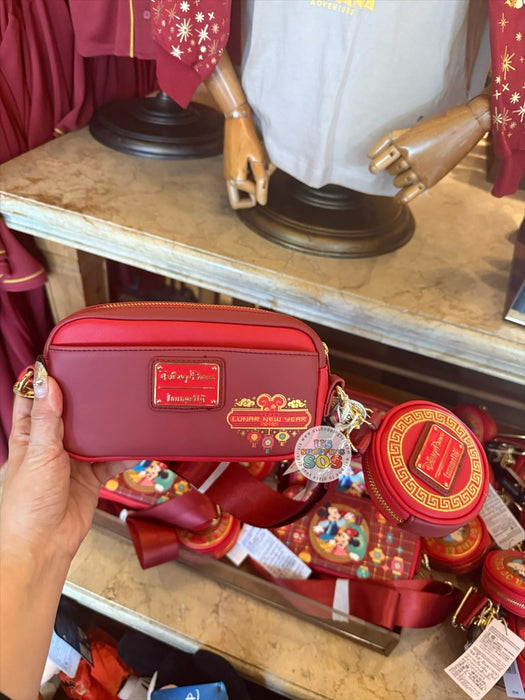 DLR - Lunar New Year 2026 - Loungefly Mickey & Minnie Crossbody Bag + Horace Horsecollar Coin Pouch