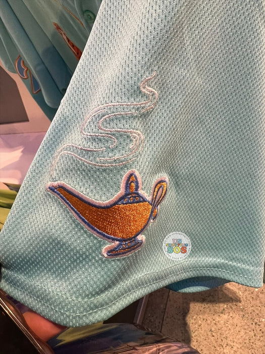 DLR/WDW - Aladdin Jasmine Park Logo Turquoise Baseball Jersey (Adult)