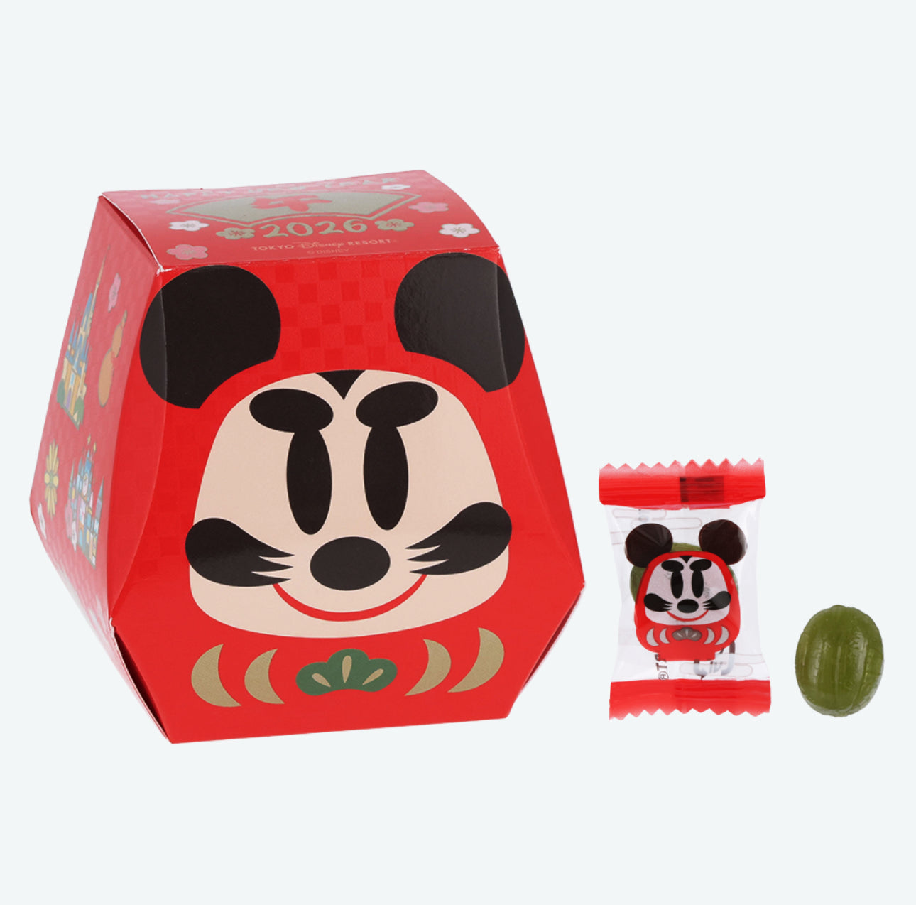 TDR - 2026 Happy New Year Mickey & Friends Collection x Mickey Mouse "Daruma" Candy Paper Box Set (Release Date: Dec 1, 2025)