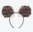 TDR - Minnie Mouse Ruffle ‘Black & Brown’ Ears Headband (Release Date: Apr 17, 2025)