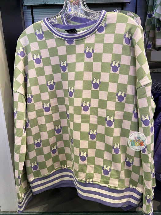 DLR/WDW - Her Universe Minnie Icon Checker Purple/Green/Cream Pullover (Adult)
