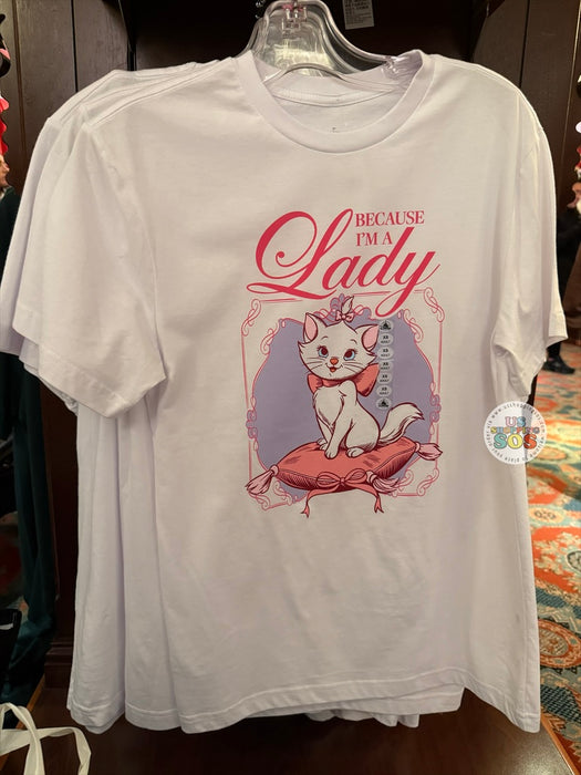 DLR/WDW - The Aristocats Marie Because I’m a Lady White Graphic Tee (Adult)