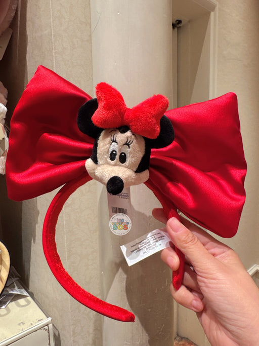 HKDL - Minnie Mouse Big Bow Headband (Color: Red)