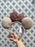 HKDL - Minnie Mouse Knit Pattern Bow Headband (Color: Beige Brown)