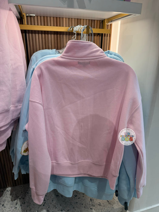 DLR - Stoney Clover Lane - Disneyland Mickey & Friends Half Zip Baby Pink Pullover (Adult)