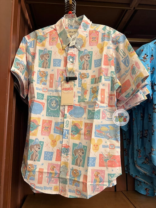 DLR/WDW - RSVLTS Walt Disney World Attractions All-Over-Print Button-Up Shirt (Adult)