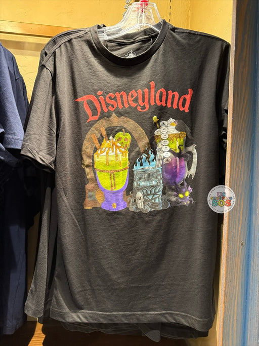 DLR/WDW - Halloween 2026 - Villain-Themed Beverages Park Logo Black Graphic Tee (Adult)