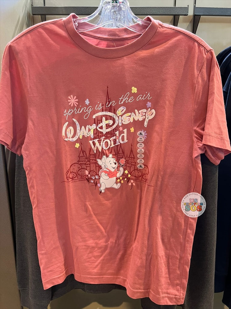 DLR/WDW - Winnie the Pooh & Piglet Spring is in the Air Park Logo Rosy Pink Graphic Tee (Adult)