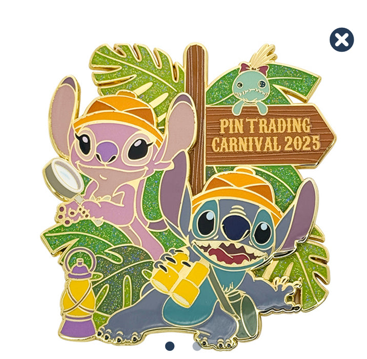 HKDL - Badge Exchange Carnival 2025 Badge Ambassador Limited Edition Badge Signed Card - Stitch, Angel & Scrump Limited Edition 600 Pin Badge